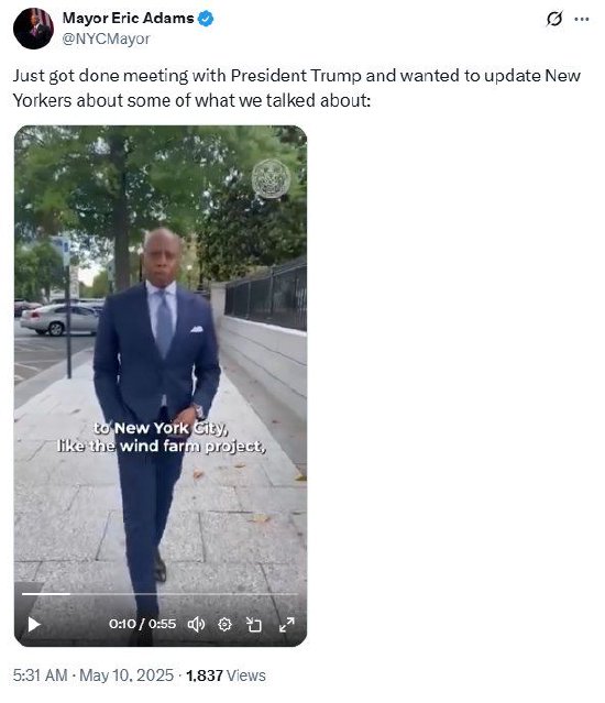 汇金财富 纽约市长称和特朗普讨论了重要议题 特朗普：他只是来表达感谢